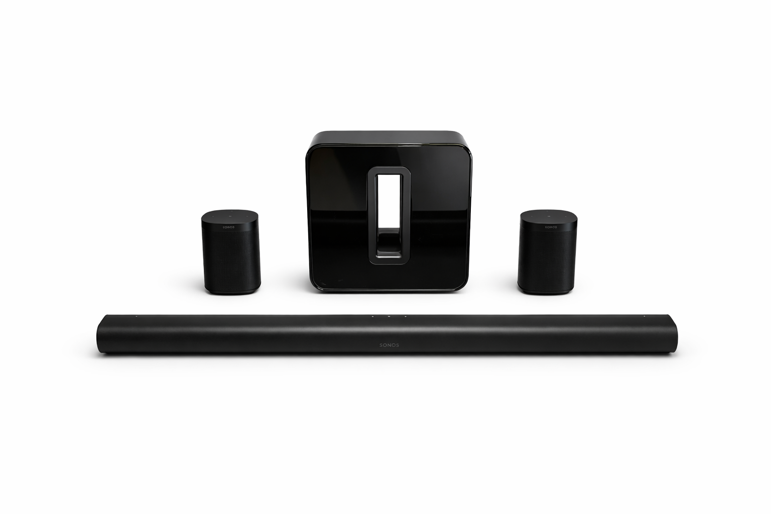 Sonos surround set met ARC, Sub Gen3 en 2x one zwart